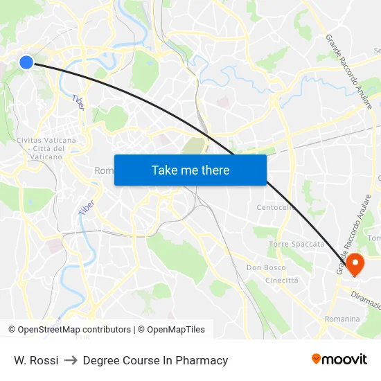 W. Rossi to Pharmacy Degree Course map