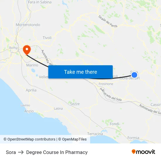 Sora to Pharmacy Degree Course map