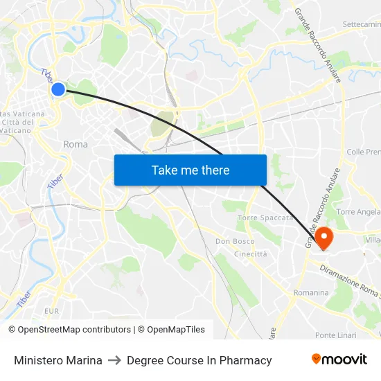 Ministry of Navy to Pharmacy Degree Course map