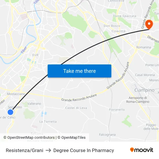 Resistance/Grani to Pharmacy Degree Course map