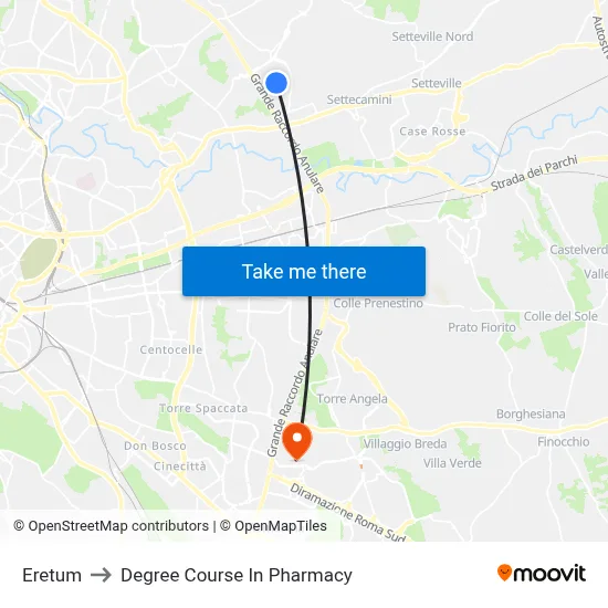 Eretum to Pharmacy Degree Course map