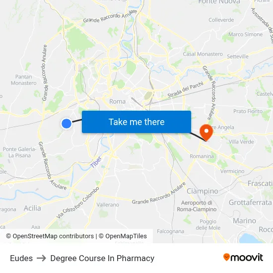 Eudes to Pharmacy Degree Course map
