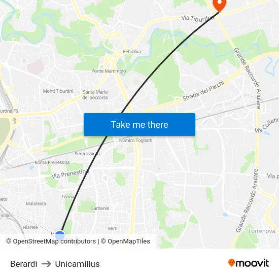 Berardi to Unicamillus map