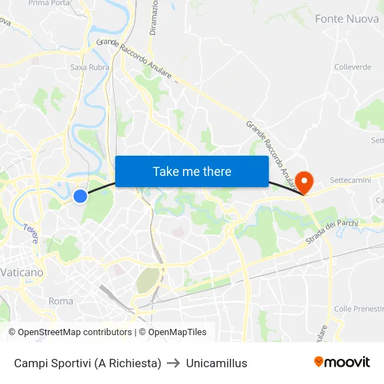 Campi Sportivi (A Richiesta) to Unicamillus map