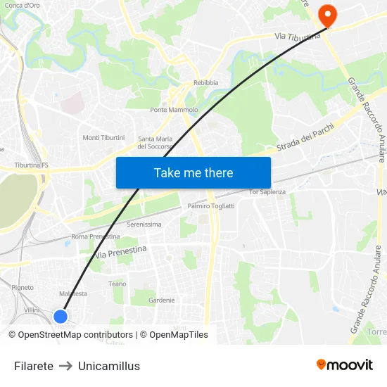 Filarete to Unicamillus map