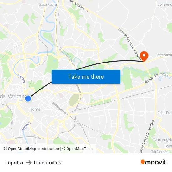 Ripetta to Unicamillus map