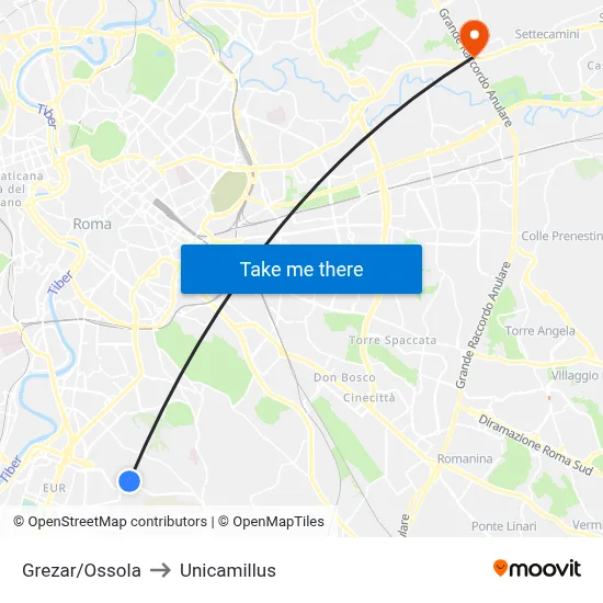 Grezar/Ossola to Unicamillus map