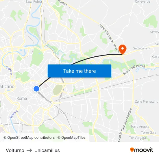 Volturno to Unicamillus map