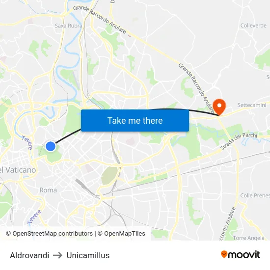 Aldrovandi to Unicamillus map