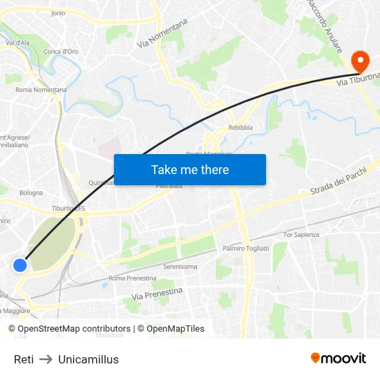 Reti to Unicamillus map