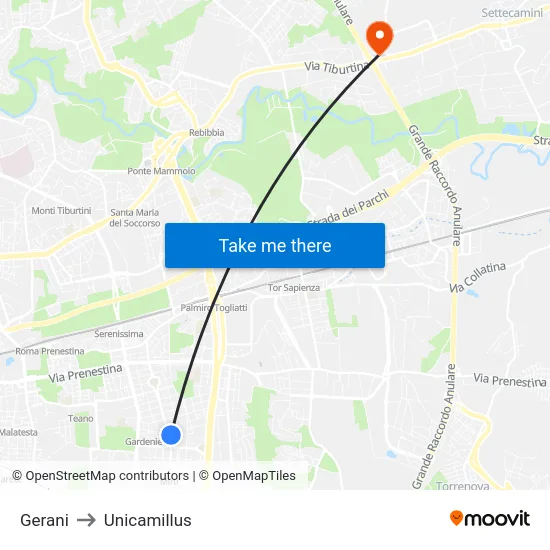 Gerani to Unicamillus map