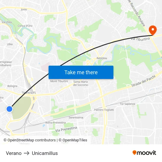 Verano to Unicamillus map