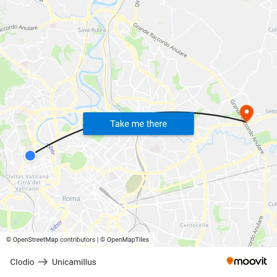 Clodio to Unicamillus map