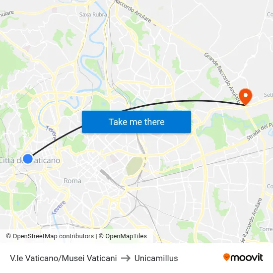 Vatican Avenue/Vatican Museums to Unicamillus map