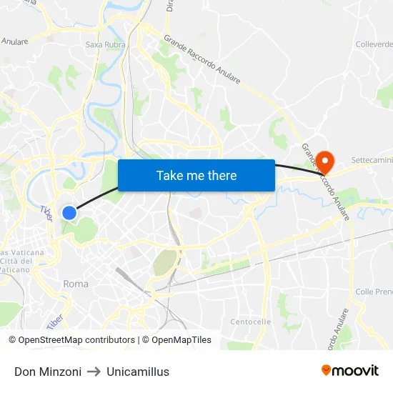 Don Minzoni to Unicamillus map