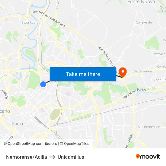 Nemorense/Acilia to Unicamillus map