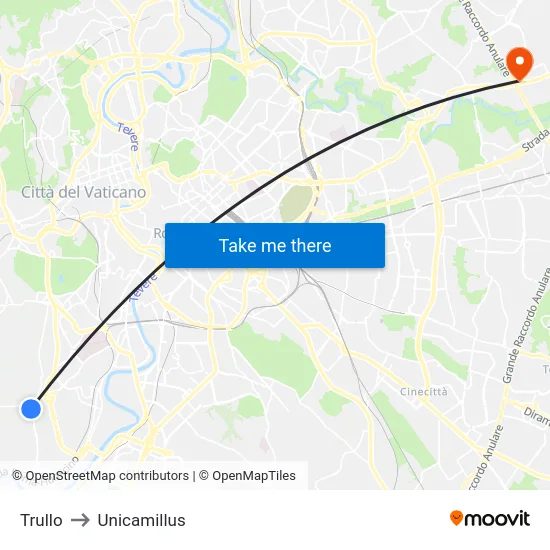 Trullo to Unicamillus map