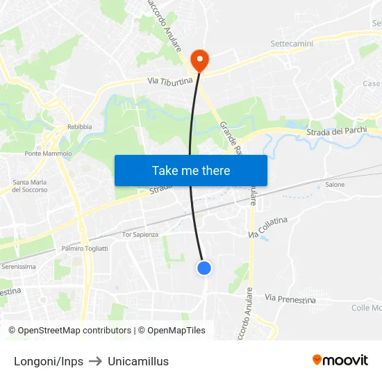 Longoni/Inps to Unicamillus map