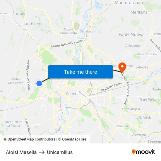 Aloisi Masella to Unicamillus map