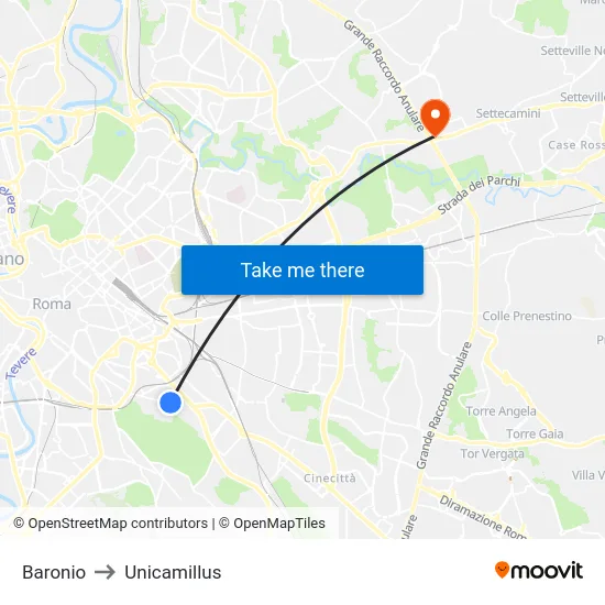 Baronio to Unicamillus map