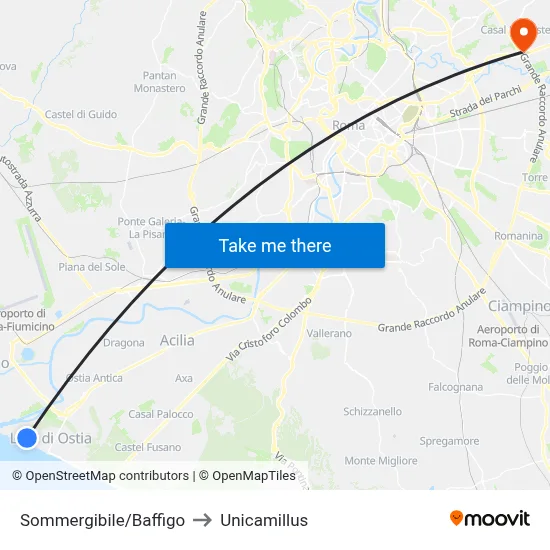 Sommergibile/Baffigo to Unicamillus map