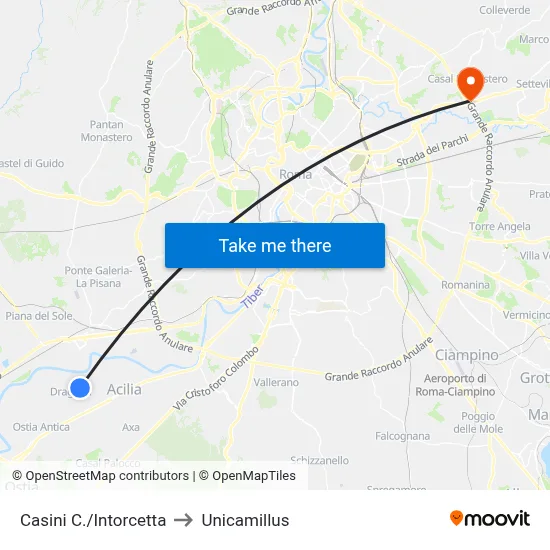 Casini C./Intorcetta to Unicamillus map