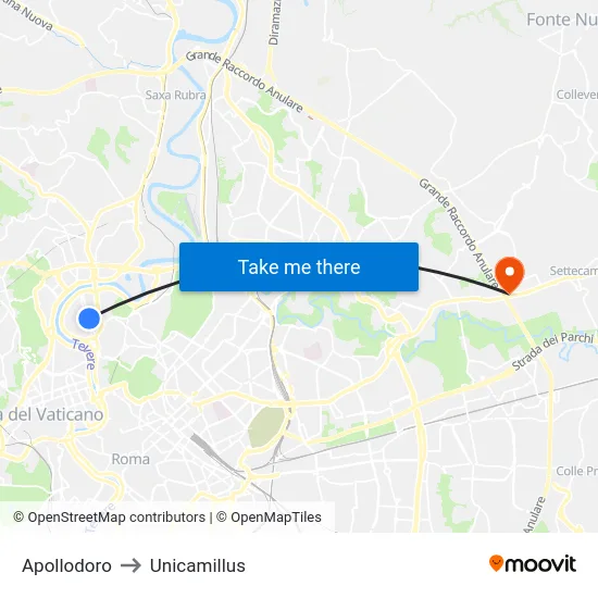 Apollodoro to Unicamillus map