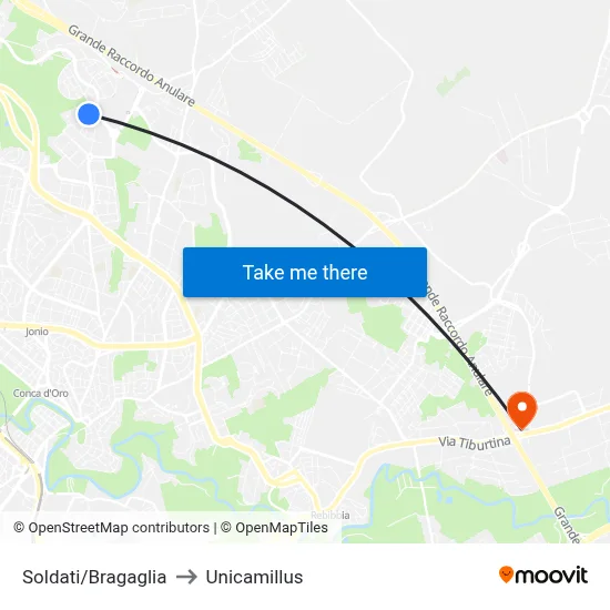 Soldati/Bragaglia to Unicamillus map