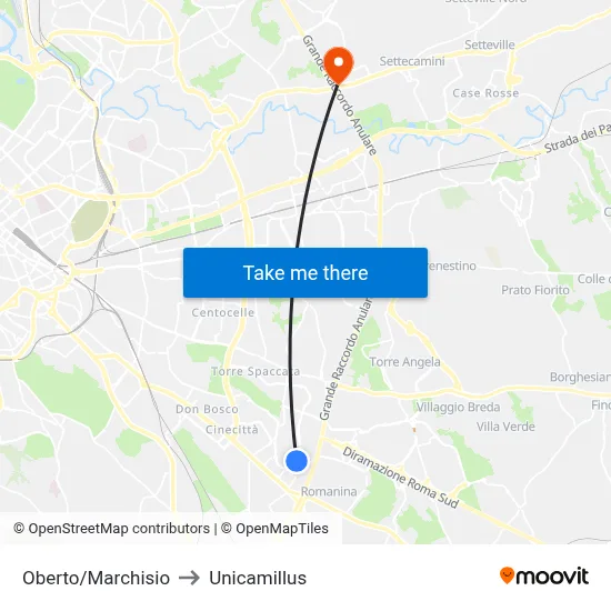 Oberto/Marchisio to Unicamillus map