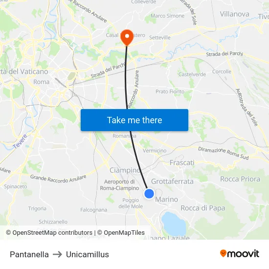 Pantanella to Unicamillus map