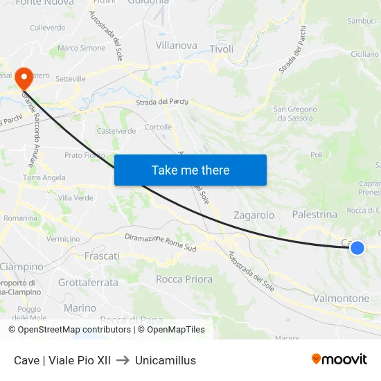 Cave | Pius XII Avenue to Unicamillus map