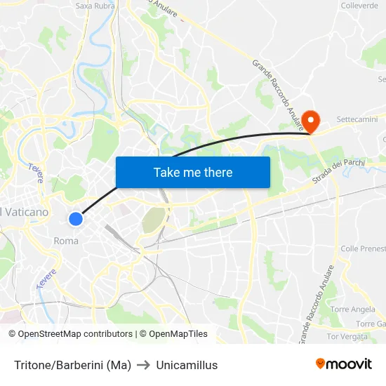 Tritone/Barberini (Ma) to Unicamillus map