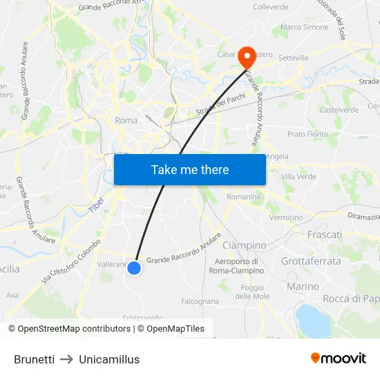 Brunetti to Unicamillus map