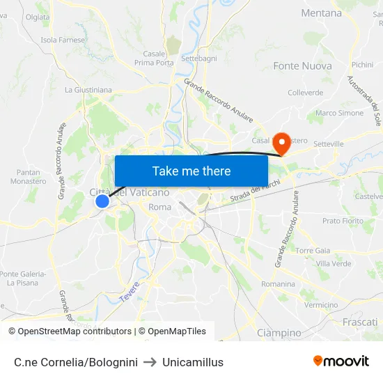 C.ne Cornelia/Bolognini to Unicamillus map