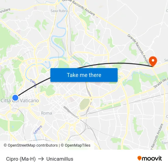 Cipro (Ma-H) to Unicamillus map