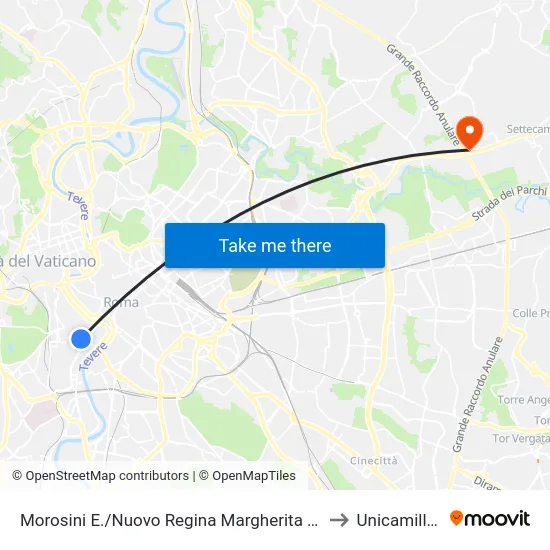 Morosini E./Nuovo Regina Margherita (H) to Unicamillus map
