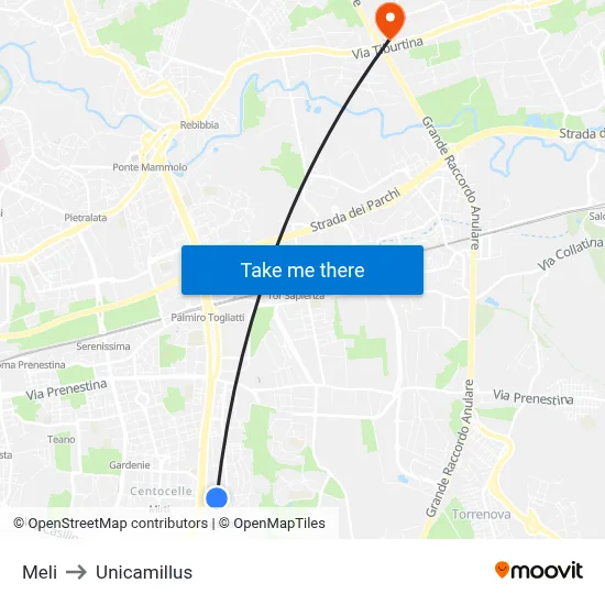 Meli to Unicamillus map