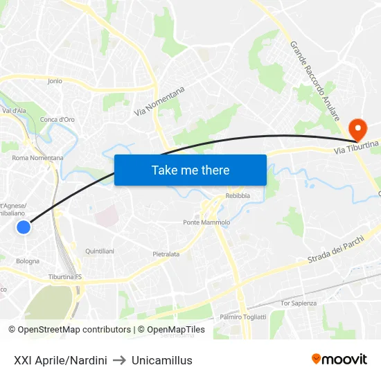 XXI April/Nardini to Unicamillus map