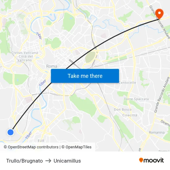 Trullo/Brugnato to Unicamillus map