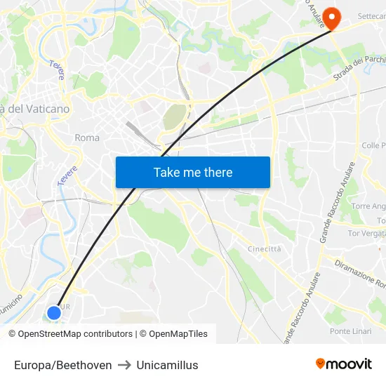 Europa/Beethoven to Unicamillus map