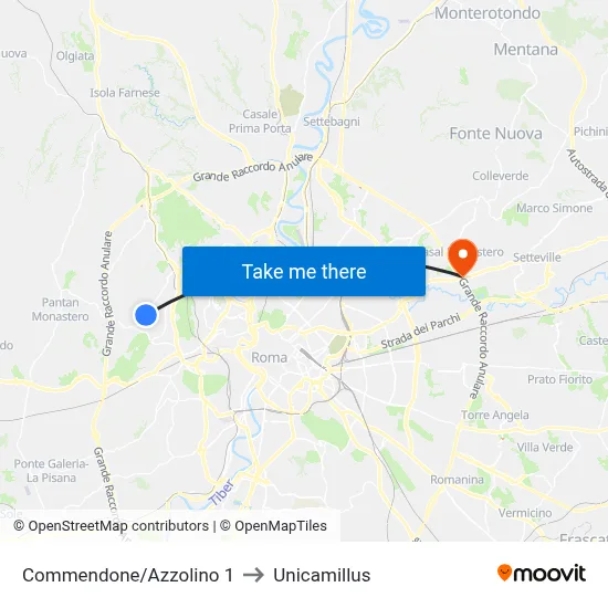 Commendone/Azzolino 1 to Unicamillus map