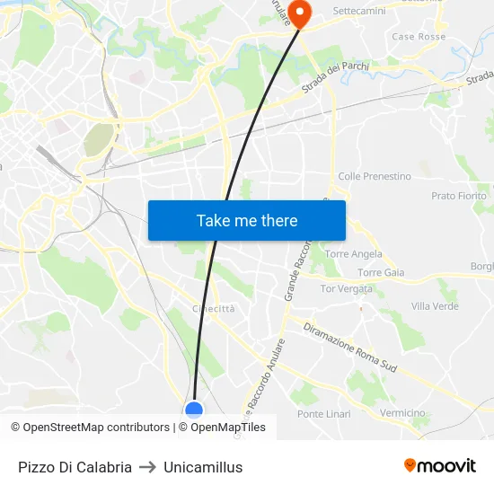 Pizzo Di Calabria to Unicamillus map