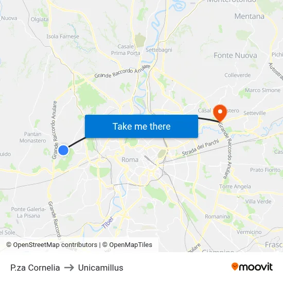 Cornelia Square to Unicamillus map