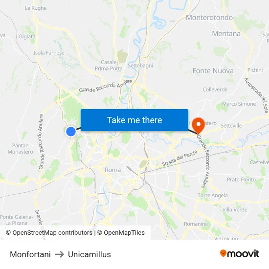 Monfortani to Unicamillus map