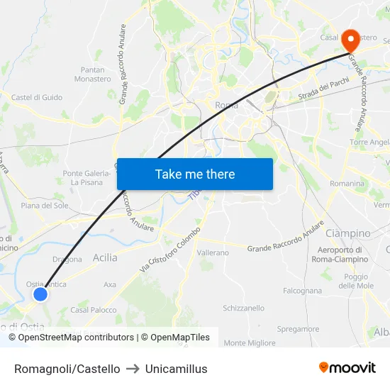 Romagnoli/Castle to Unicamillus map