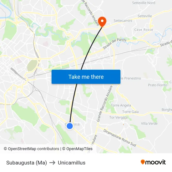 Subaugusta (Ma) to Unicamillus map