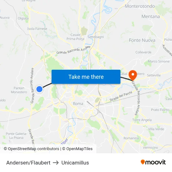 Andersen/Flaubert to Unicamillus map