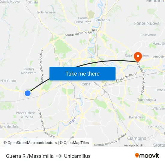 Guerra/Massimilla to Unicamillus map