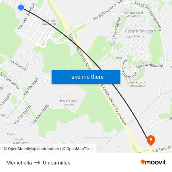 Menichella to Unicamillus map