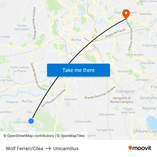 Wolf Ferrari/Cilea to Unicamillus map